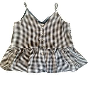 Ivy & Jun Francesca’s Peplum Tank Ruffle Blouse Size Medium